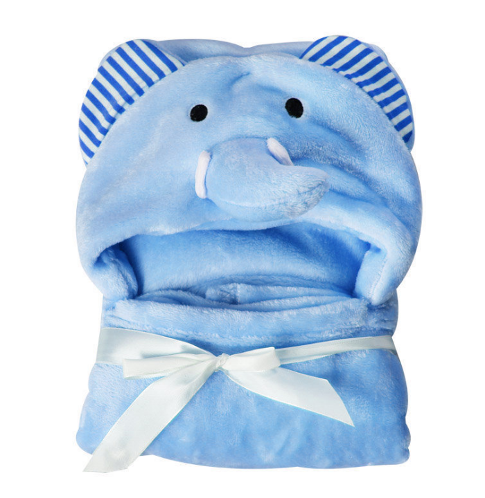 Baby Bathrobe Cute Cartoon Animal Blanket Toddler Baby Bath Towels Wraps Baby Soft Newborn Hooded Bathrobe