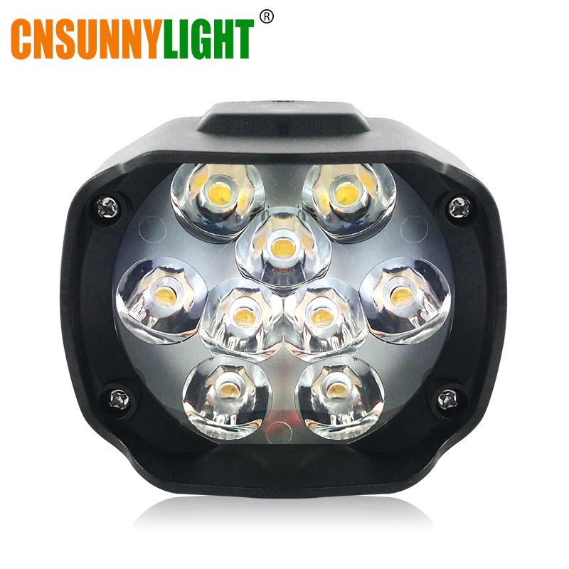 CNSUNNYLIGHT Super Bright High Power 6W Motorcycle Led Light Fog Spot White Headlight Working Light DC 12V 24V External Lighting
