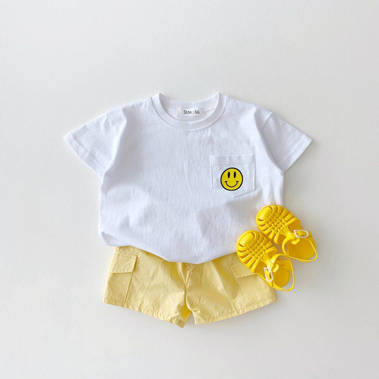 Ins Korean Version Of Children's Clothing Summer Children's Suit Baby Girl Boy T-Shirt Shorts Two-Piece Set
