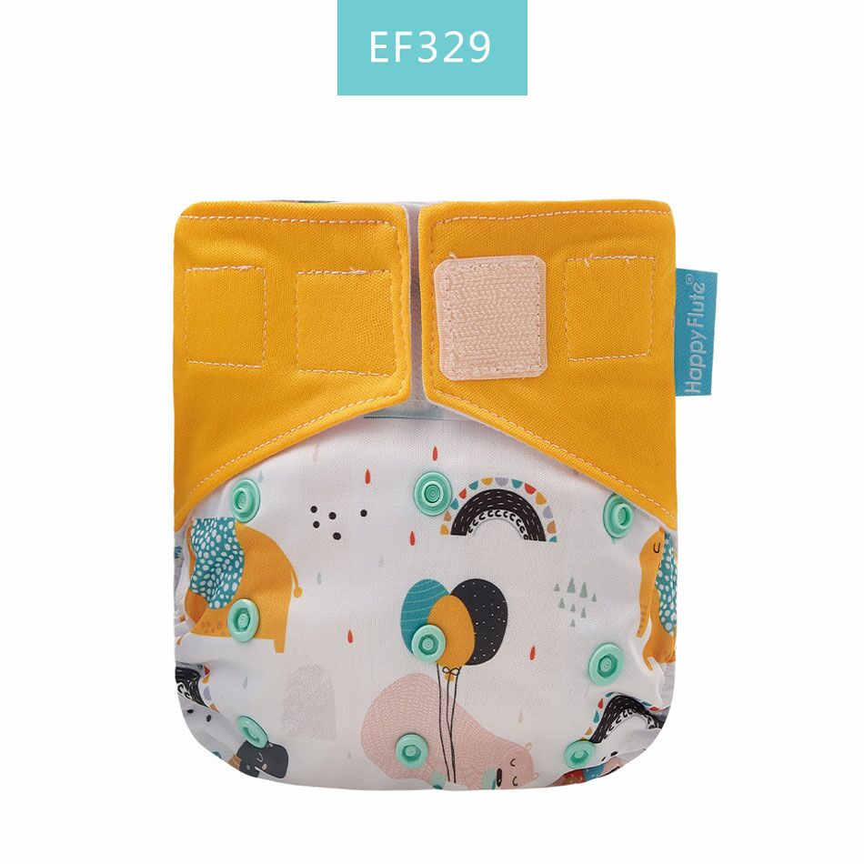 Happy Flute 1 pcs heavy wetter night AIO AI2 baby cloth diaper nappy one size fit all