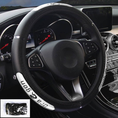 Car Steering Wheel Covers 100% Brand New Reflective Faux Leather Elastic China Dragon Design Auto Steering Wheel Protector