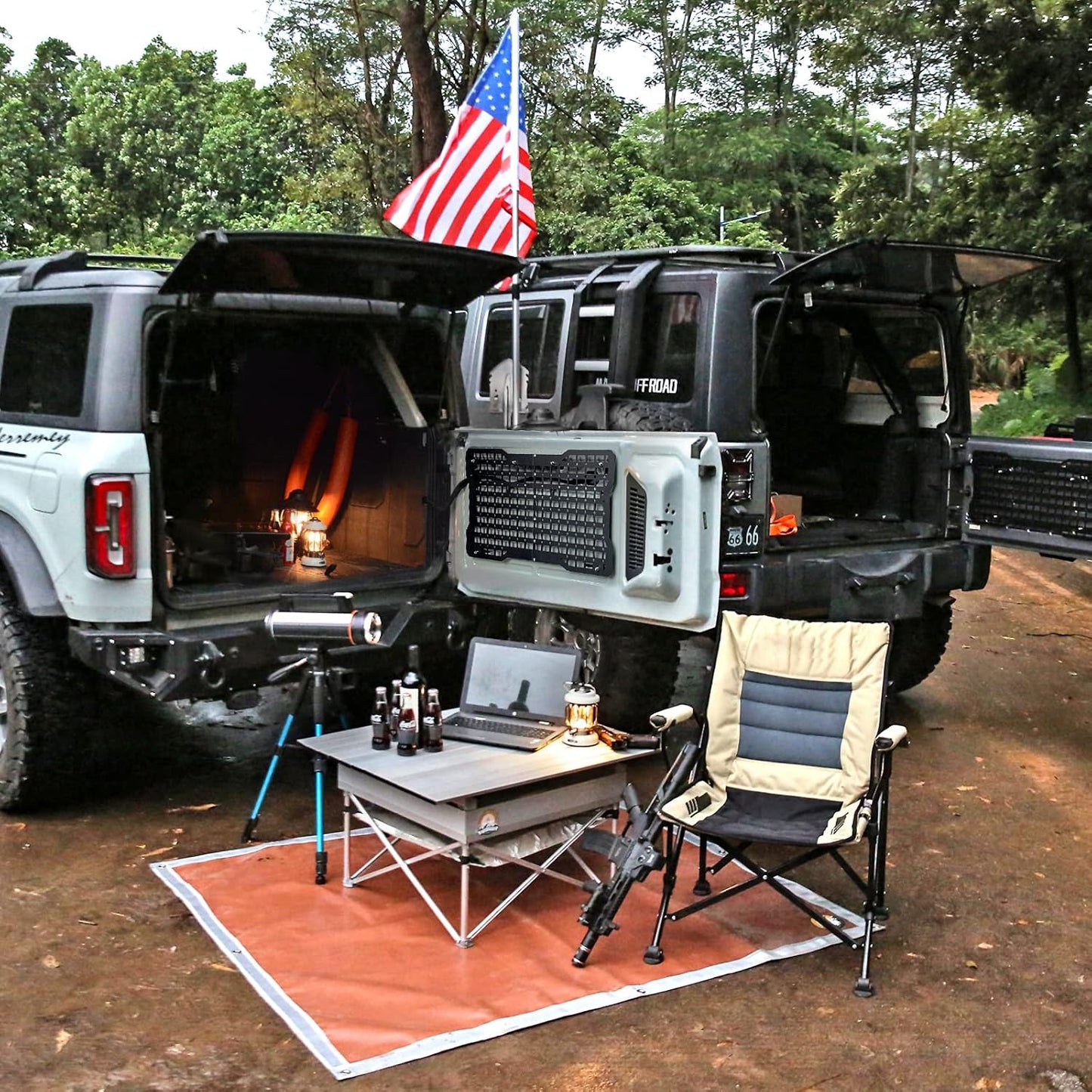 OFF ROAD Tailgate Storage Panel Tailgate Molle Panel Steel Cargo Shelf Storage Luggage Holder Carrier for Ford Bronco Accessorie