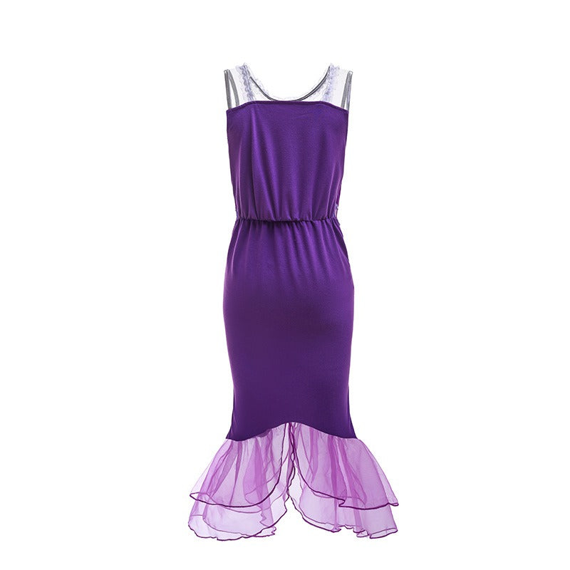 Mermaid Princess Dress Summer Sequin Mermaid Tail Ball Dress