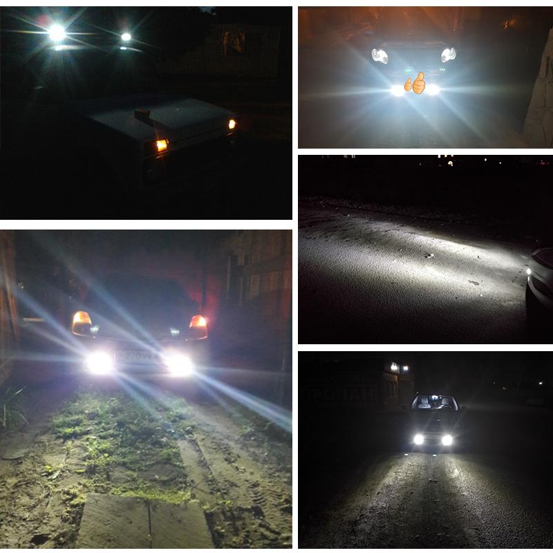CNSUNNYLIGHT Waterproof Car High Power Aluminum LED Daytime Running Lights with Lens DC 12V Super White 6000K DRL Fog Lamps