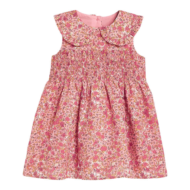 Girls' Dresses Children's Clothing Summer Sleeveless Stretch Chest Doll Collar Dress