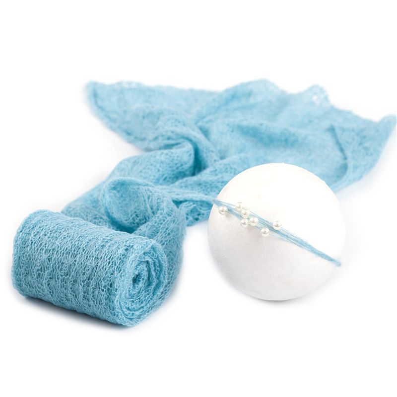2 Pcs/set Baby Photography Props Blanket Wraps Stretch Knit Wrap Photo Newborn Cloth Accessories Headdress hair accessories
