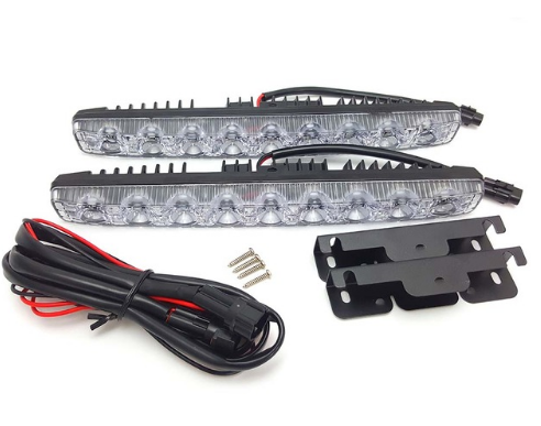 CNSUNNYLIGHT Waterproof Car High Power Aluminum LED Daytime Running Lights with Lens DC 12V Super White 6000K DRL Fog Lamps