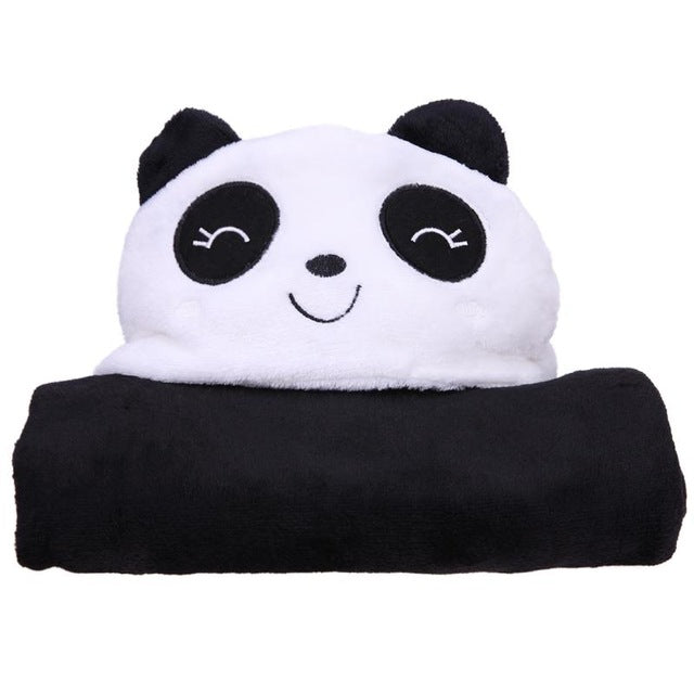 Baby Bathrobe Cute Cartoon Animal Blanket Toddler Baby Bath Towels Wraps Baby Soft Newborn Hooded Bathrobe