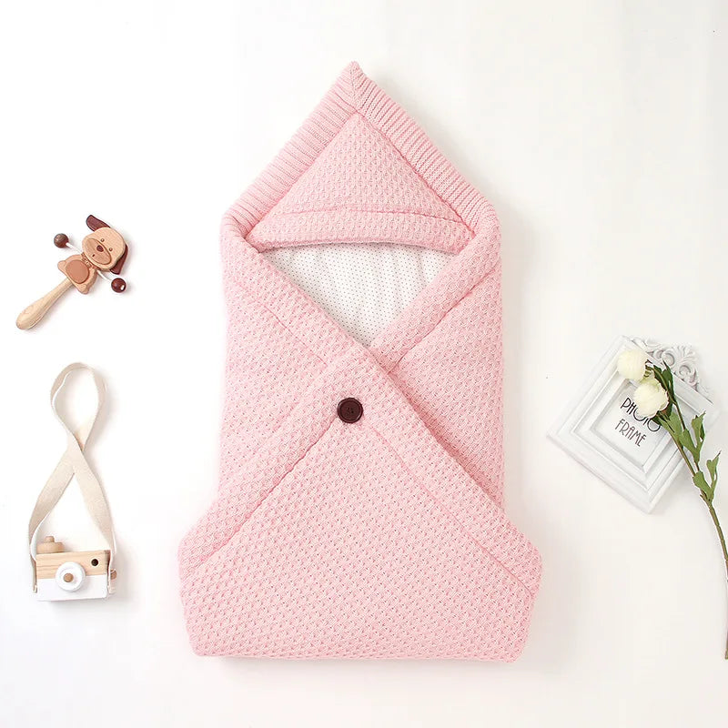 Winter Baby Sleeping Bags Warm Infant Envelopes Stroller Knitted Cocoon for Newborns Bebes Swaddle Wrapper Sleep Sack Schlafsack