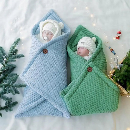 Winter Baby Sleeping Bags Warm Infant Envelopes Stroller Knitted Cocoon for Newborns Bebes Swaddle Wrapper Sleep Sack Schlafsack