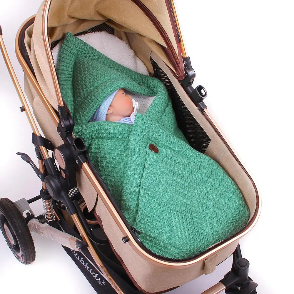 Winter Baby Sleeping Bags Warm Infant Envelopes Stroller Knitted Cocoon for Newborns Bebes Swaddle Wrapper Sleep Sack Schlafsack