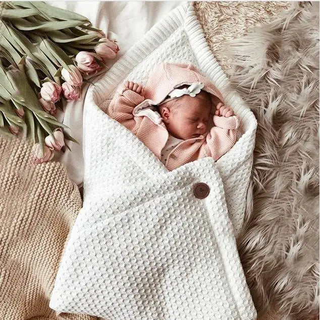 Winter Baby Sleeping Bags Warm Infant Envelopes Stroller Knitted Cocoon for Newborns Bebes Swaddle Wrapper Sleep Sack Schlafsack